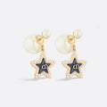 18K Dior Tribales Star Pearl Earrings