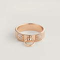 18K Collier De Chien Lock Diamonds Hermes Ring