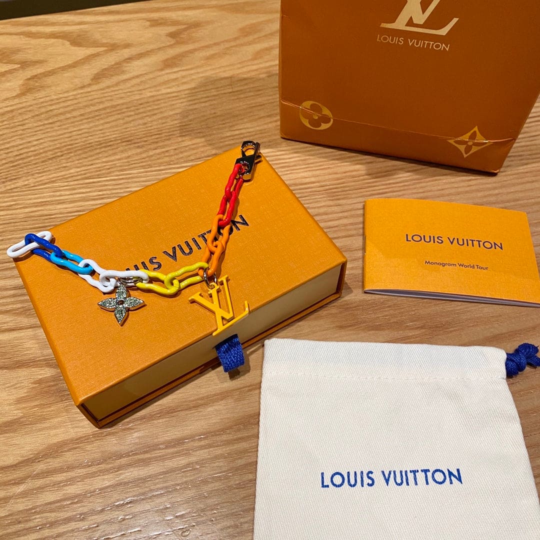 18K Louis Vuitton Rainbow Ceramic Chain Bracelet