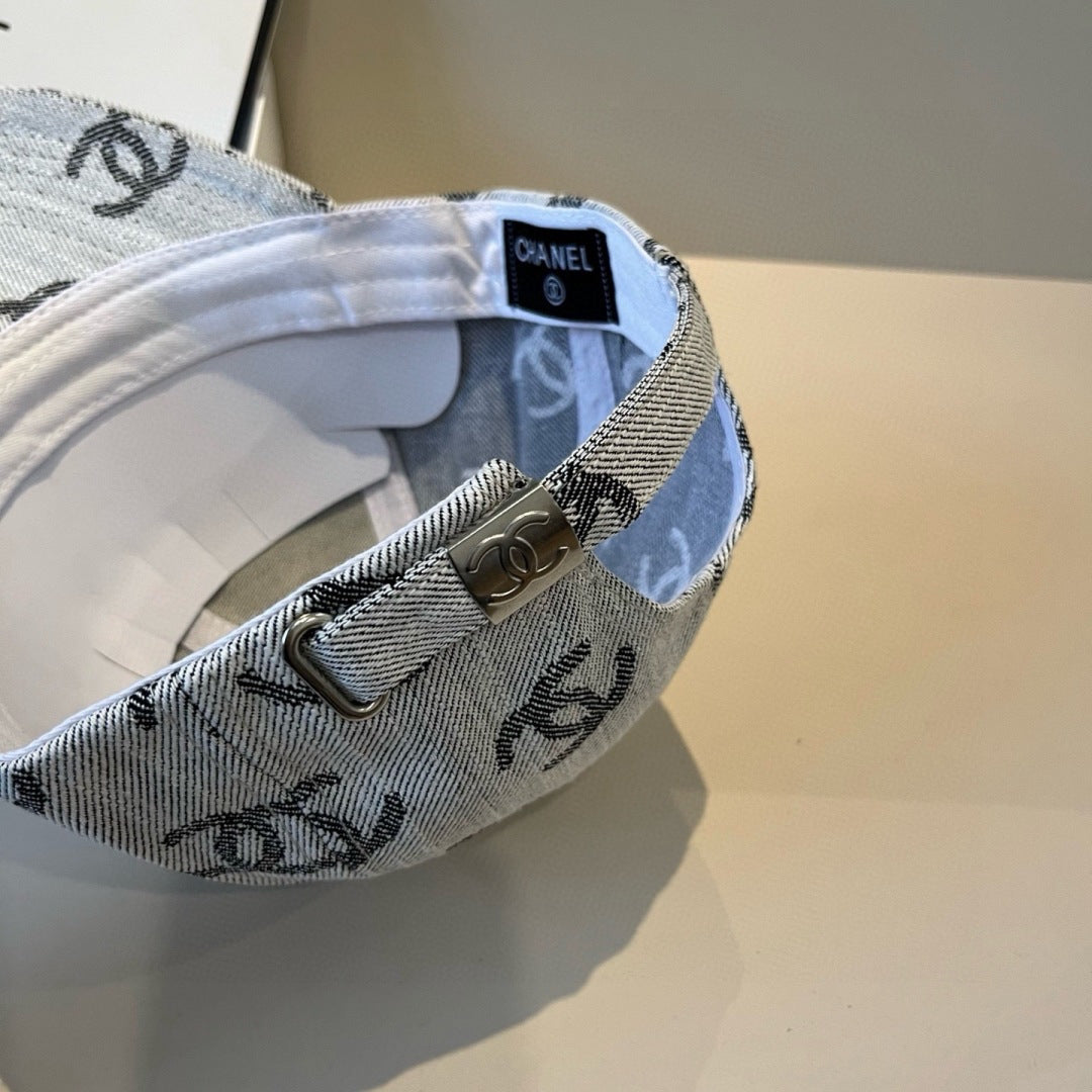 Classic Monogram Denim Baseball Cap - Adjustable Sun Hat