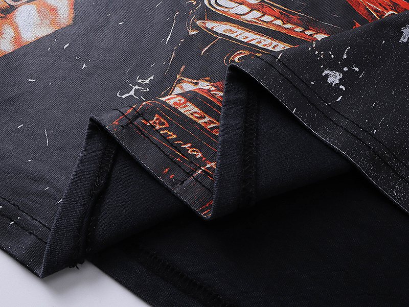Godspeed Washed Black Rock Graphic T-Shirt — detail