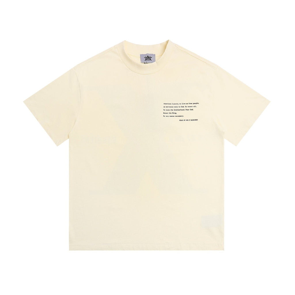 Fear of God x Barriers Cream Graphic T-Shirt — hero