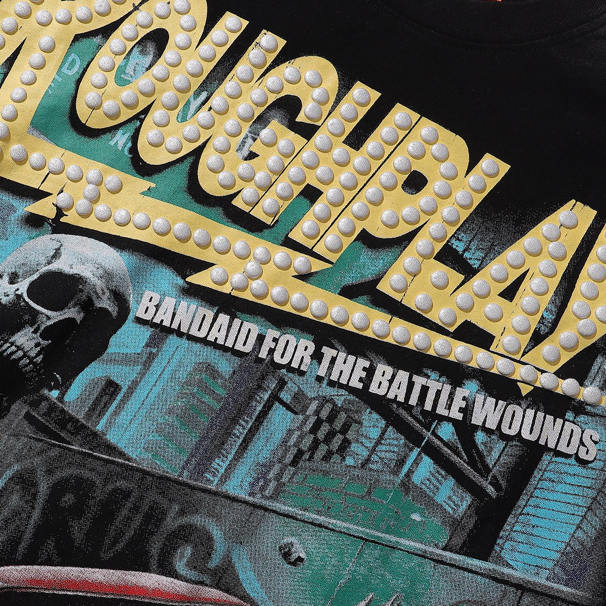 Rough Play Flyers Graphic Long-Sleeve T-Shirt — detail