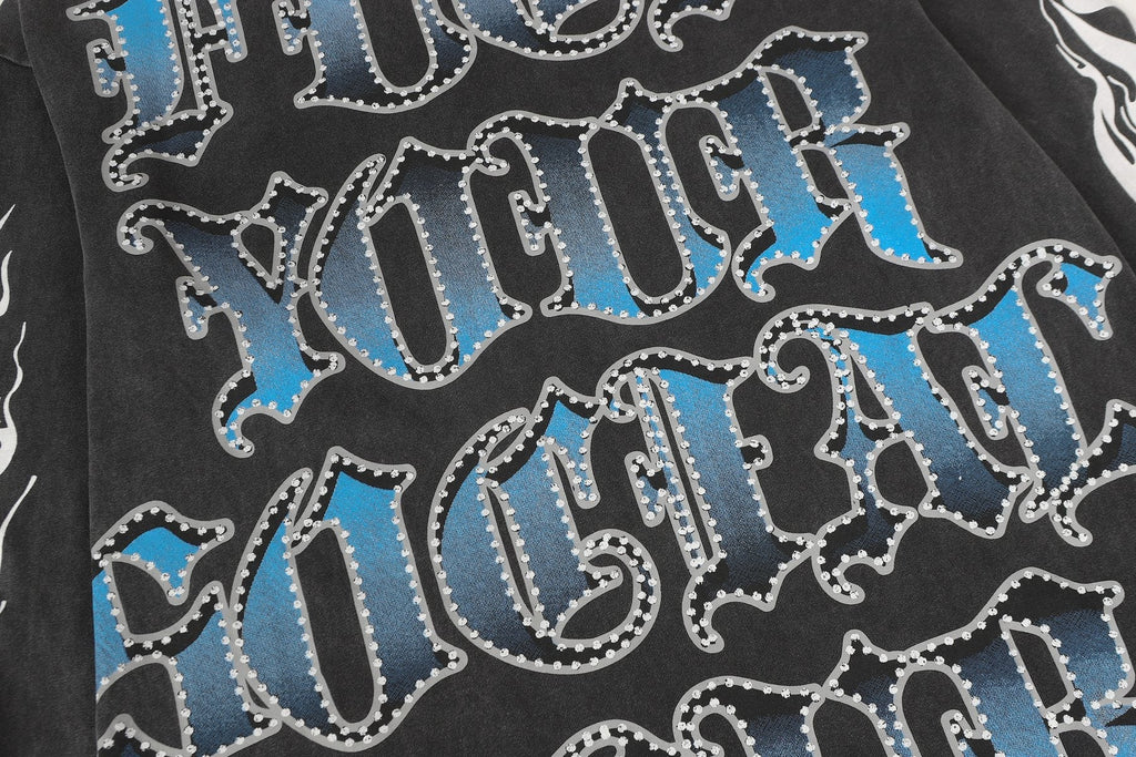 Godspeed Washed Black Dog Graphic Long-Sleeve T-Shirt — detail