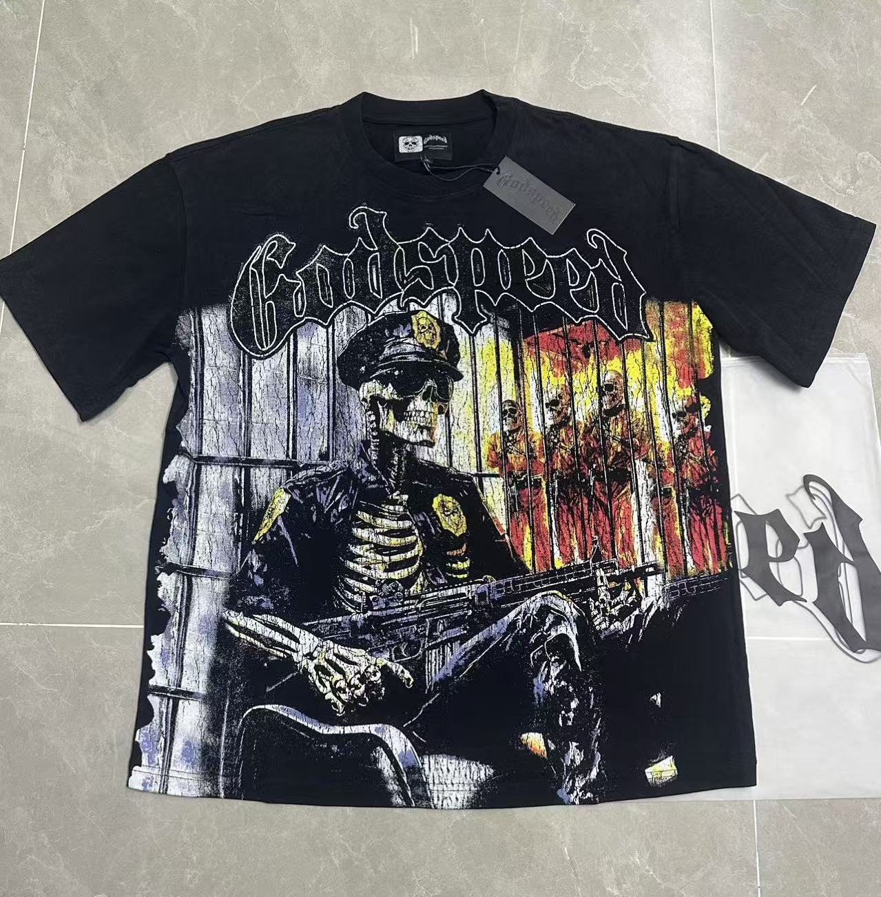 Godspeed Skeleton Prison Graphic T-Shirt — front