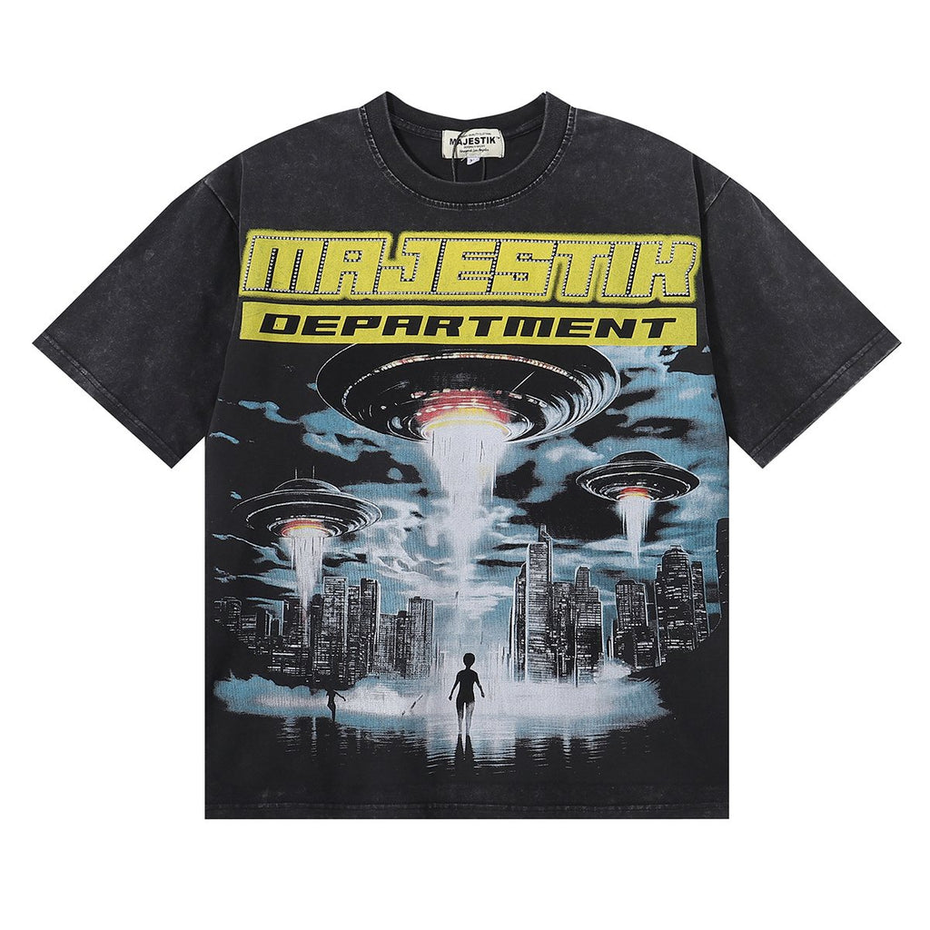 MAJESTIK 16 Department UFO Graphic T-Shirt — hero