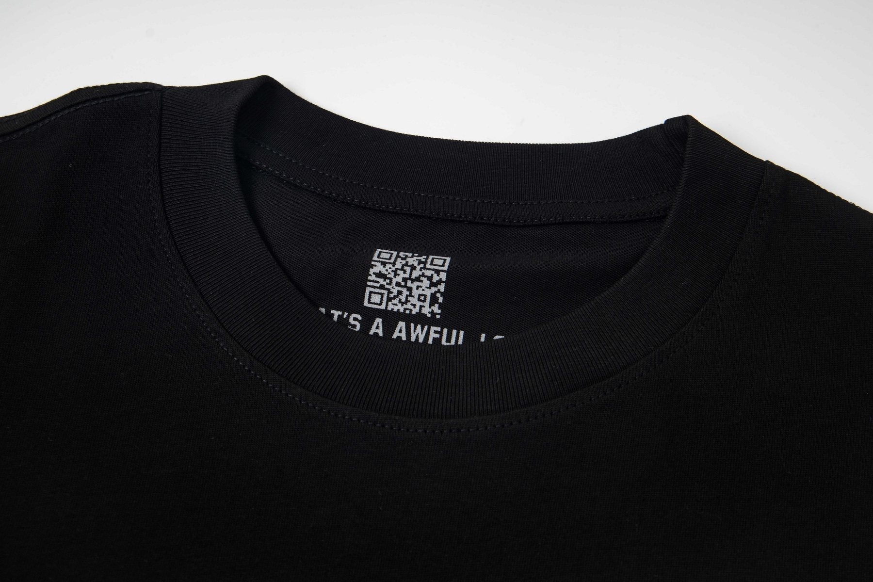 THAT'S A AWFUL LOT OF COUGH SYRUP Front & Back Graphic T-Shirt — neck_label