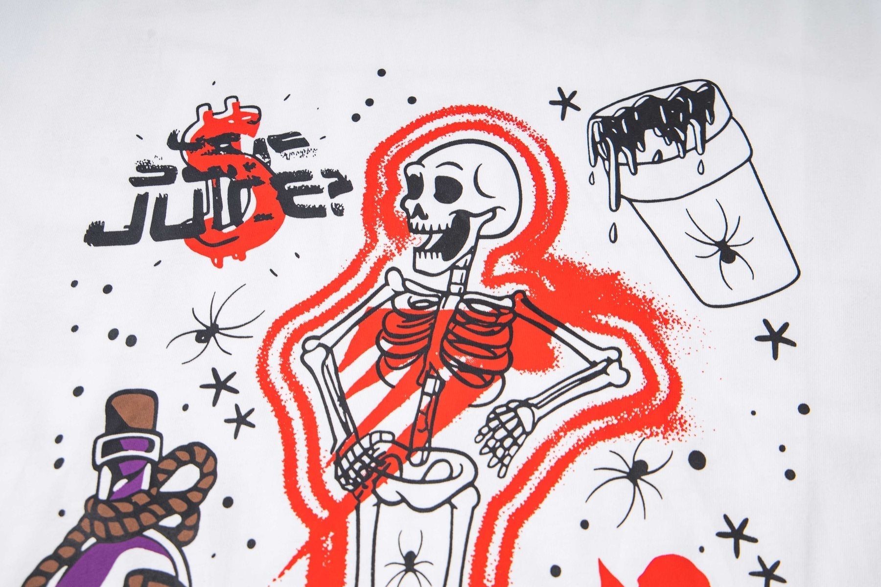 THAT'S A AWFUL LOT OF COUGH SYRUP Skeleton Graphic T-Shirt — detail