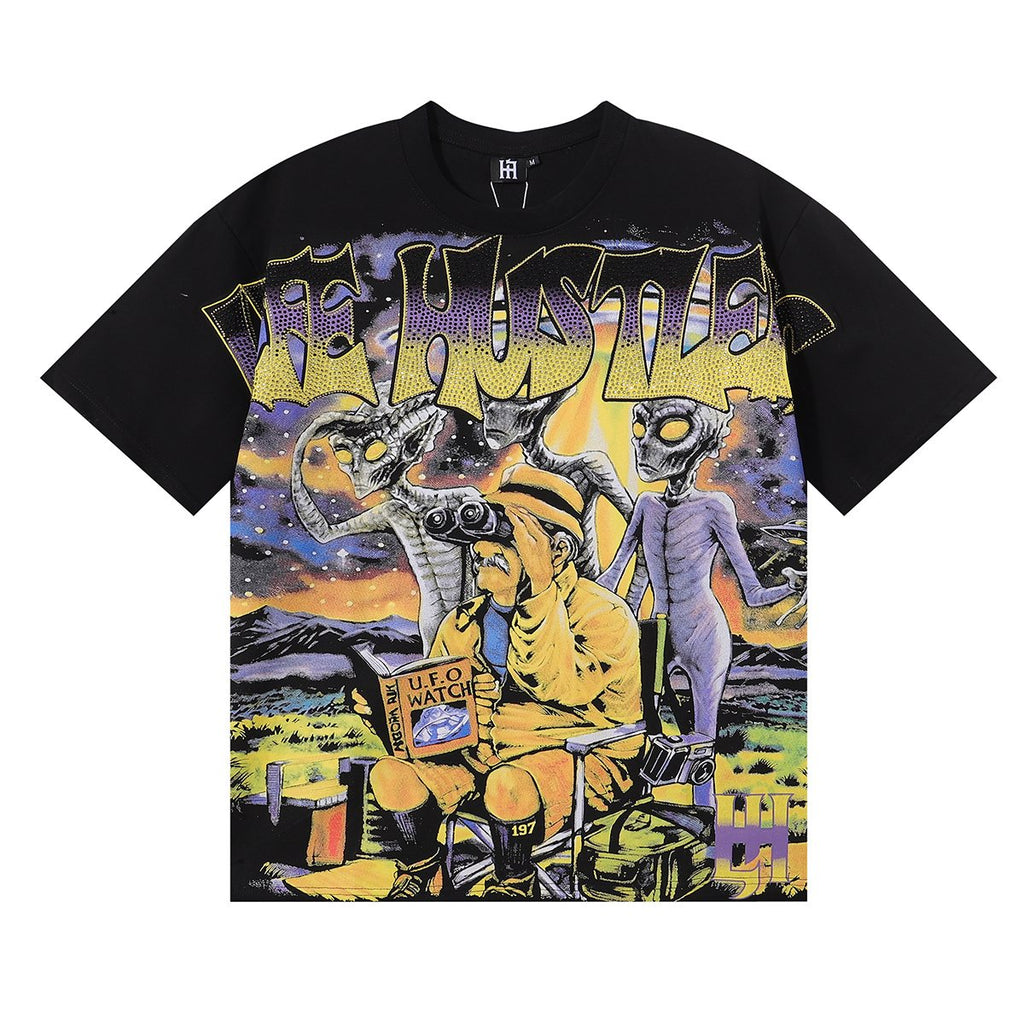 Life Hustlere Alien Graphic Short-Sleeve T-Shirt — hero