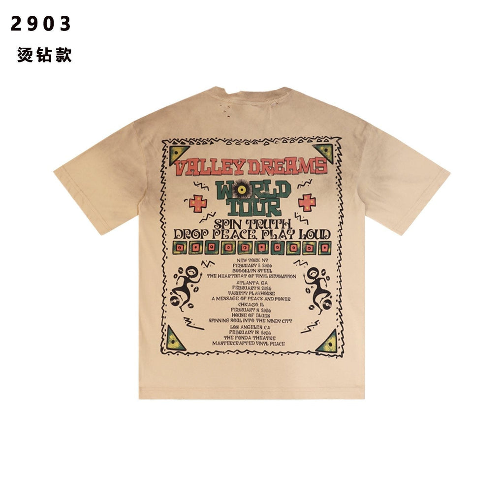 VALE USA Valley Dreams Studded Graphic T-Shirt — back