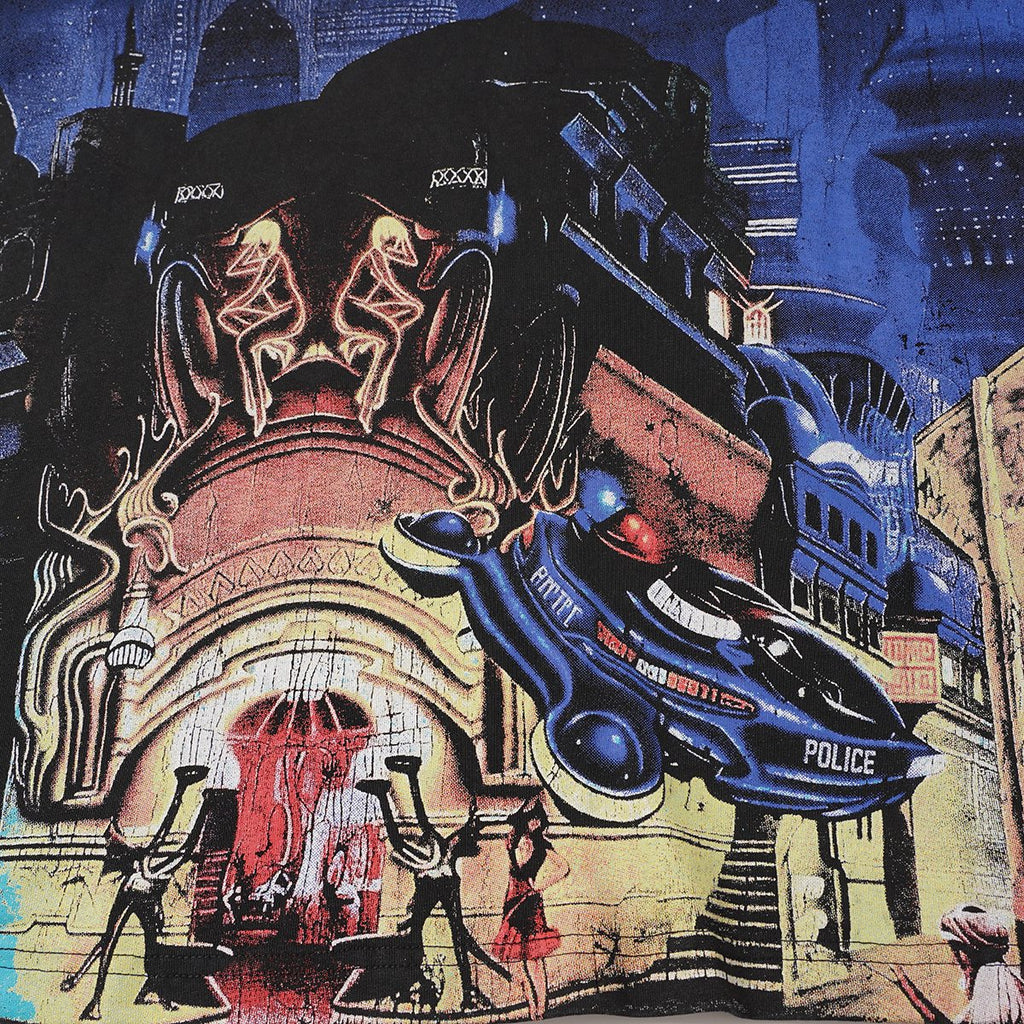 Godspeed Washed Black Rock Graphic T-Shirt — detail