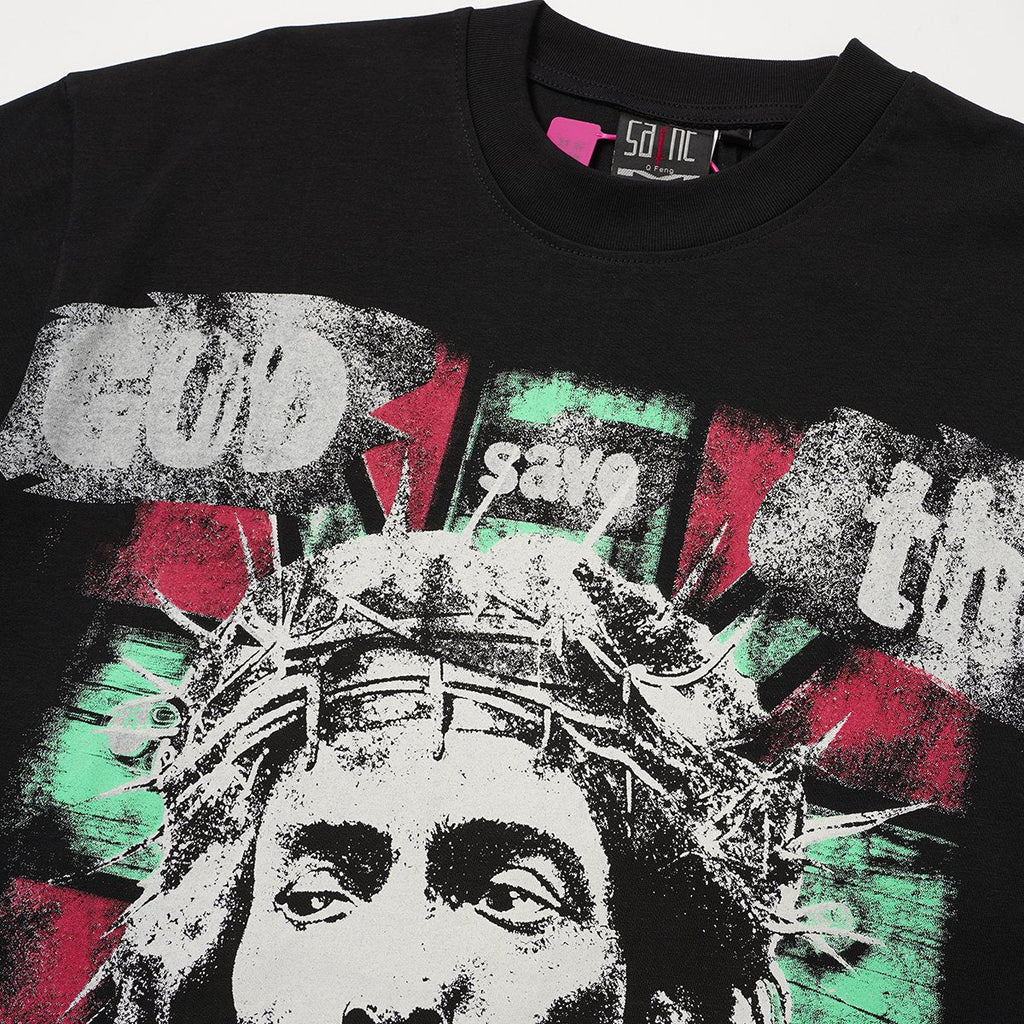 SAINT Jesus Graphic Short-Sleeve T-Shirt — detail