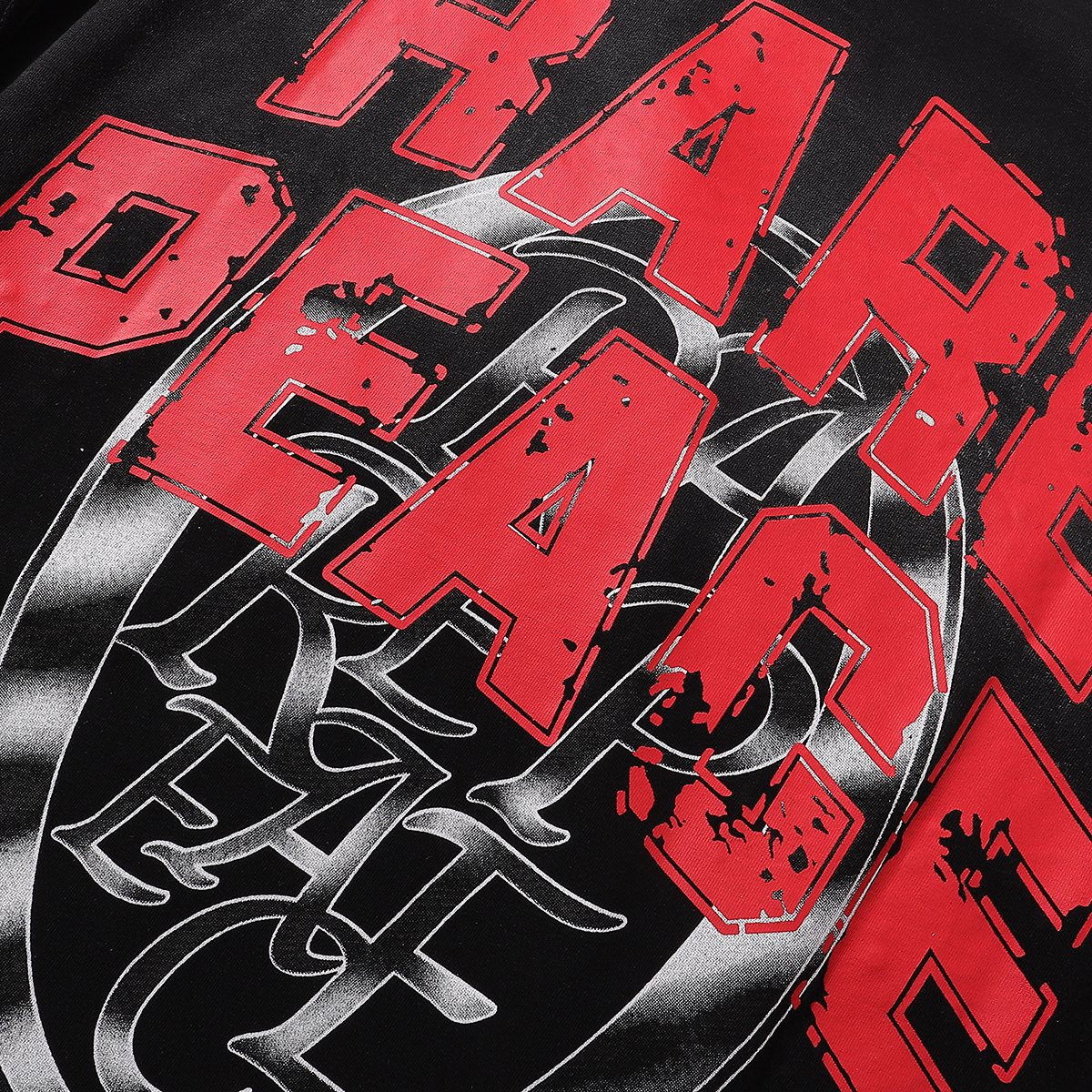RARE PEACE No Longer Human Skull Graphic T-Shirt — detail