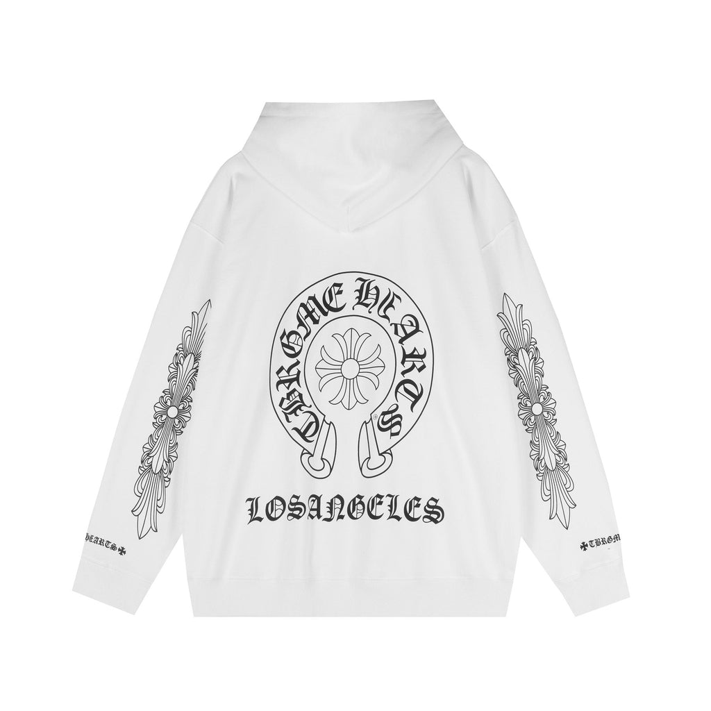 Chrome Hearts Horseshoe Graphic Zip Hoodie — back