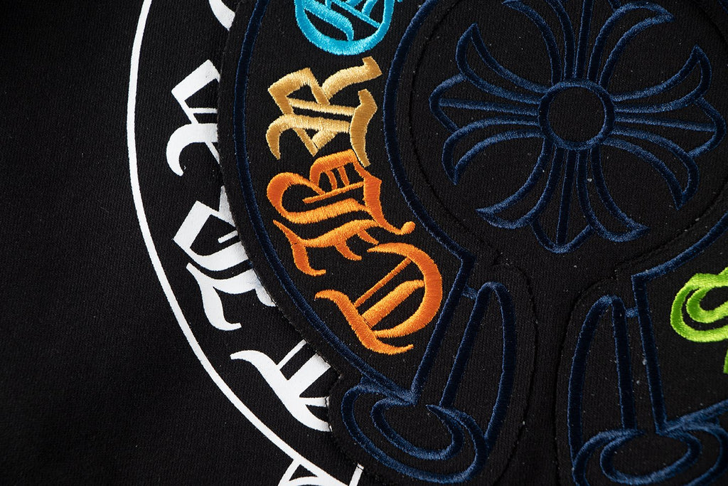 Chrome Hearts Rainbow Logo Embroidered Hoodie — detail