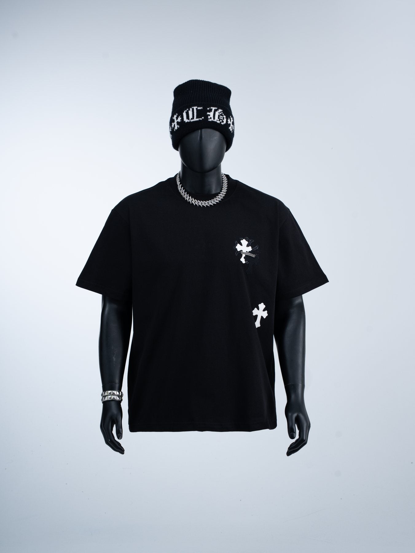 Chrome Hearts Cross Badge Graphic Short-Sleeve T-Shirt — front