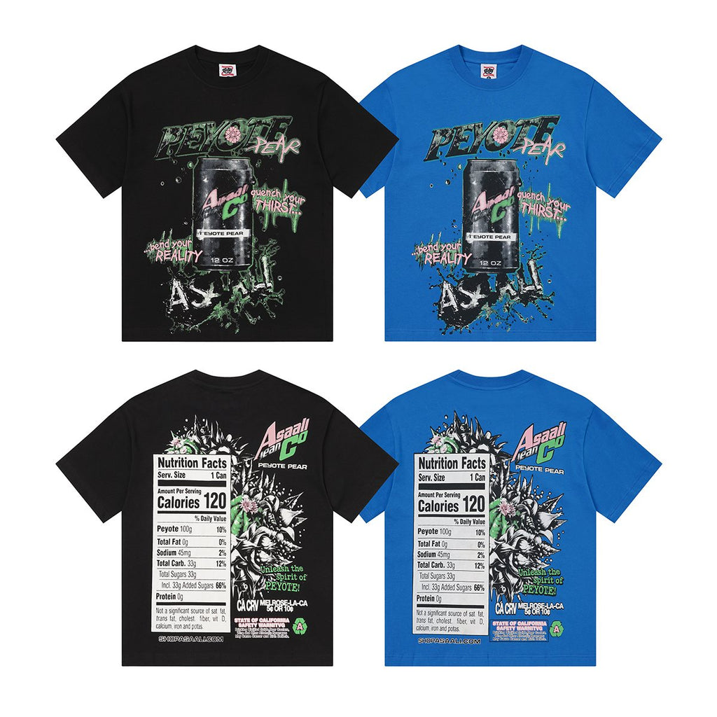 ASAALL Peyote Pear Cactus Graphic Short-Sleeve T-Shirt — comparison
