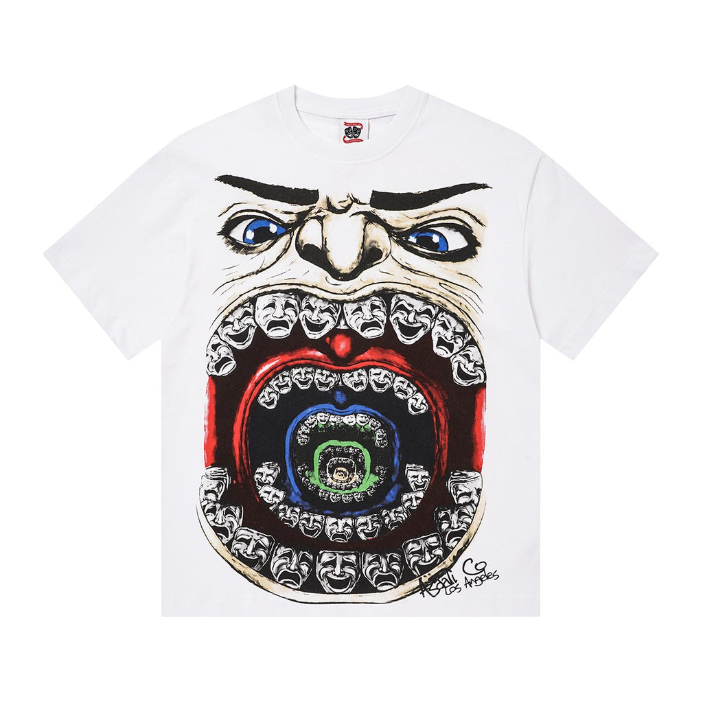 ASAALL Mouth Mask Graphic Short-Sleeve T-Shirt — front