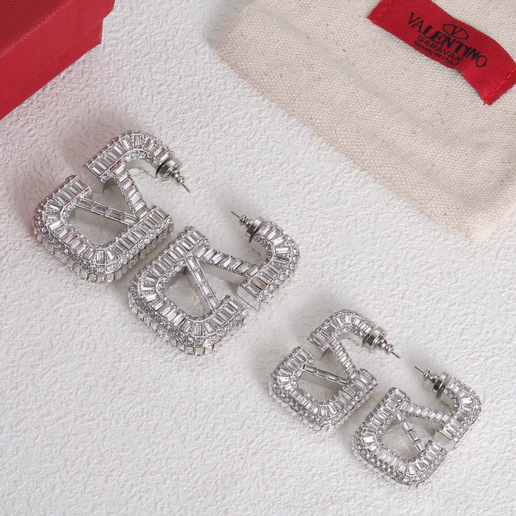 18K Valentino Crystals Earrings