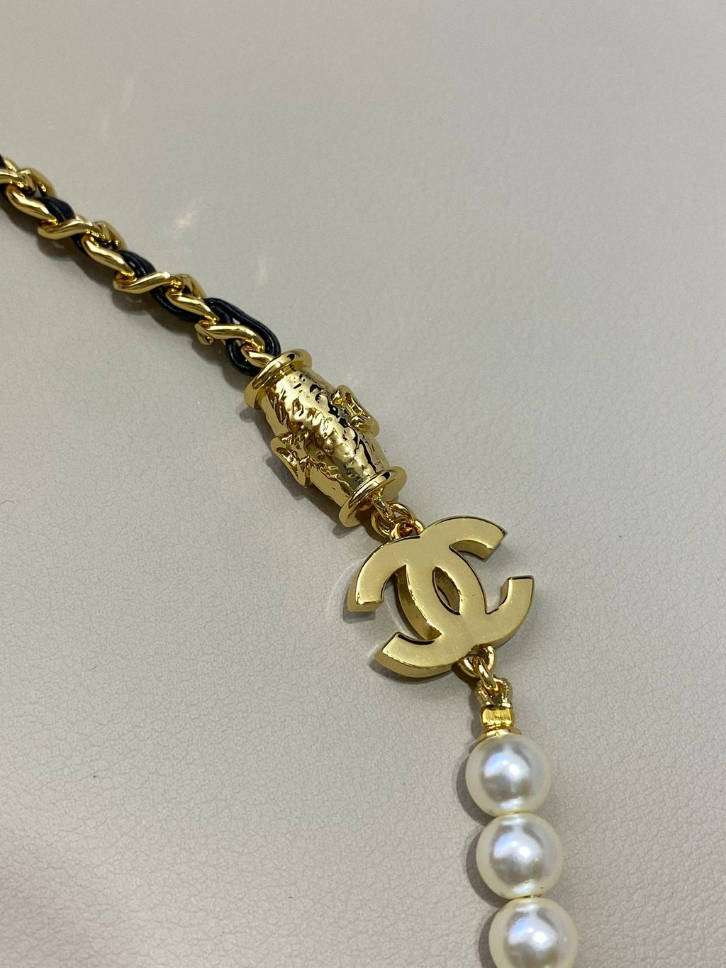 18K  Chanel Pearl Chain Necklace