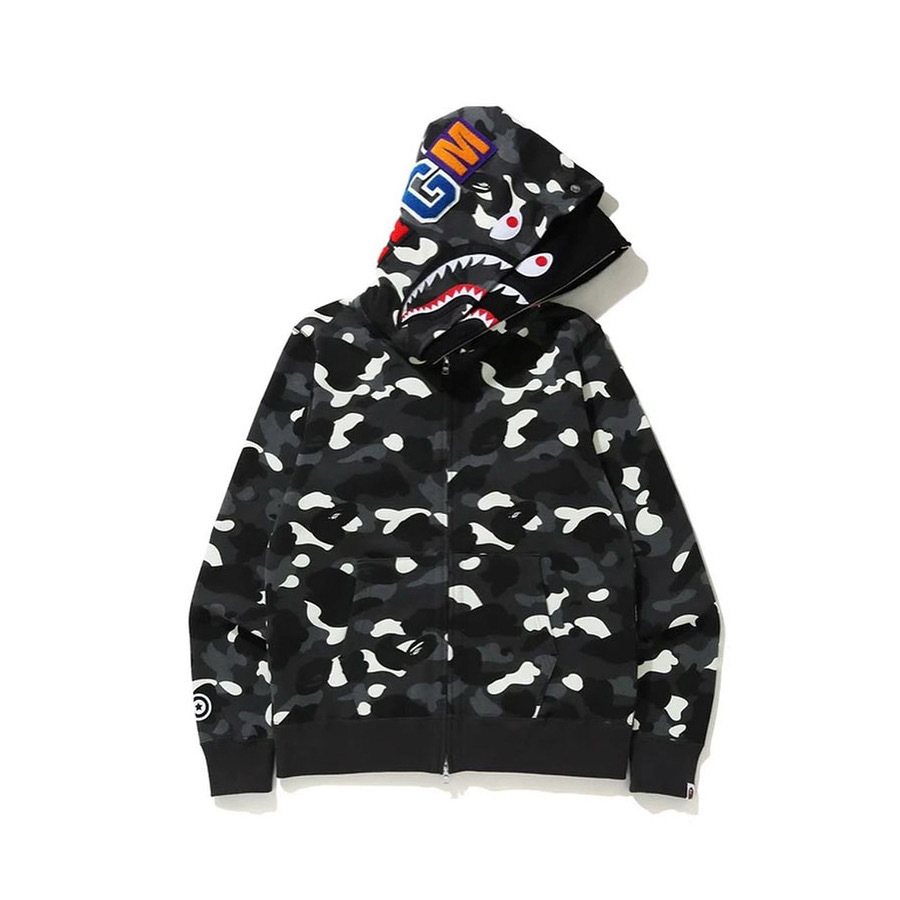 BAPE Shark Camo Full-Zip Hoodie — hero